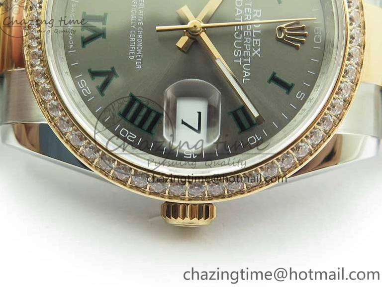 126281 Bracelet BP Gray DateJust Oyster 1:1 Best on Edition Maker RG SS 36 Roman Dial 0417